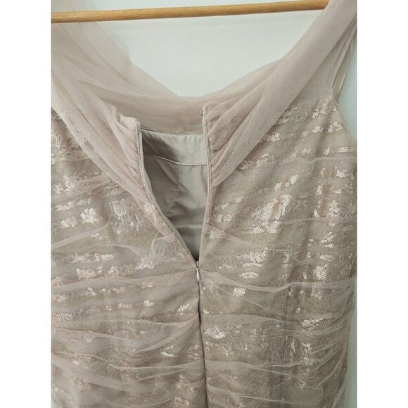 Rickie Freeman Teri Jon Campaign Sequin Off The Shoulder Gown Dress 18 ALTERED - Picture 6 of 13